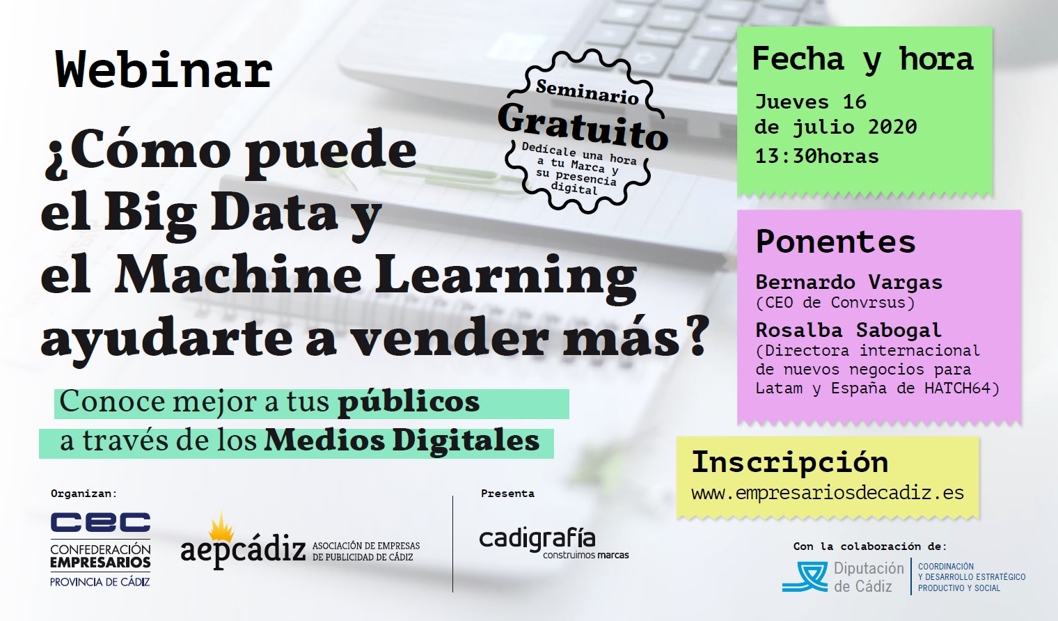 WEBINAR COMO PUEDE EL BIG DATA Y EL MACHINE LEARNING AYUDARTE A VENDER MÁS 16.07